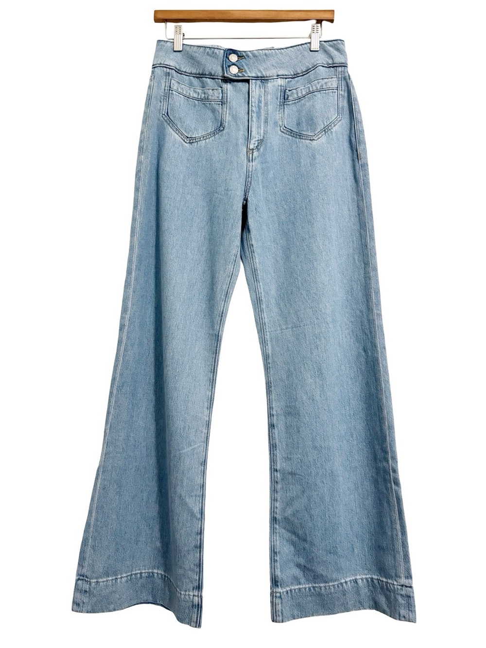 Loft The Wide Leg Patch Pocket High Rise Jeans NWT 28